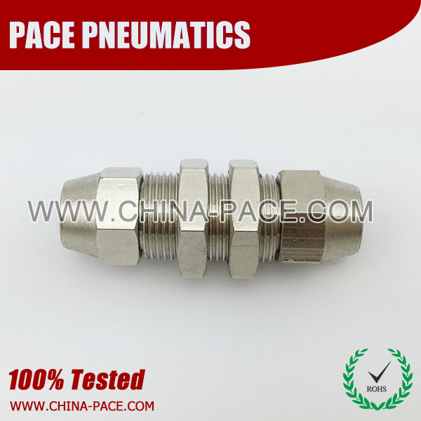 bulkhead Union stainless steel two touch fittings, push on fittings, SUS rapid fittings